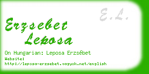 erzsebet leposa business card