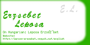 erzsebet leposa business card